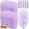 20/1Pcs Static Dusting Duster with Replacement Heads Fiber Duster for Living Room Bedroom Bathroom Kitchen Cleaning Wipe Supply