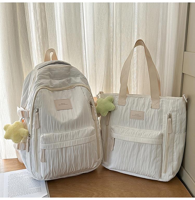 Schoolbag new high-value Japanese ins fresh and sweet macaron backpack junior high school students lightweight travel backpack