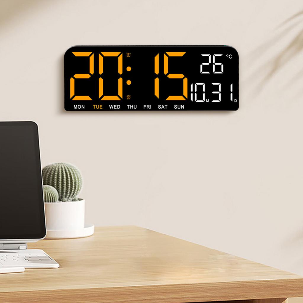 LED Digital Clock Digital Wall Clock Date And Week Display Dual Alarm Function High-definition Display Multi-function Clock