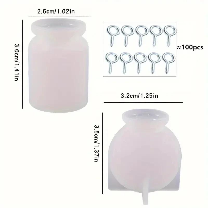 1Set Resin Small Bottle Pendant Silicone Mold Drift Bottle Micro Landscape DlY Jewelry Wishing Bottle Pendant Silicone Mold