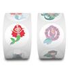 500 Sheets/Roll Cartoon Mermaid Adhesive Tape Stickers - DIY Decorative Waterproof Stationery Seals
