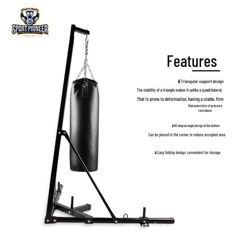 Foldable Indoor Sandbag Rack for Boxing Training Height: 220cm, Width: 123cm