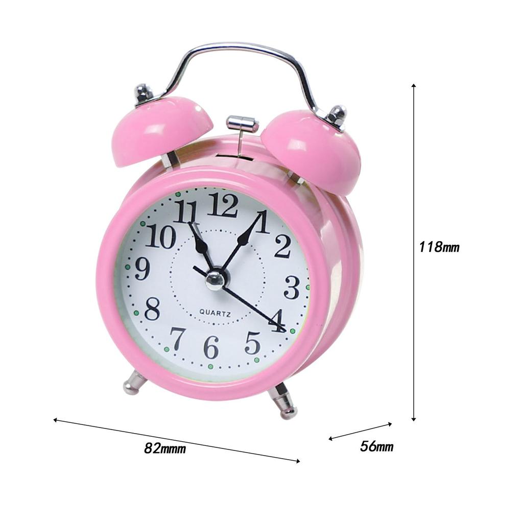 Alarm Clock Non Ticking with Night Light No Noise Retro Analog Clock for Bedroom Bedside Table Deep Sleepers Teenagers Adults