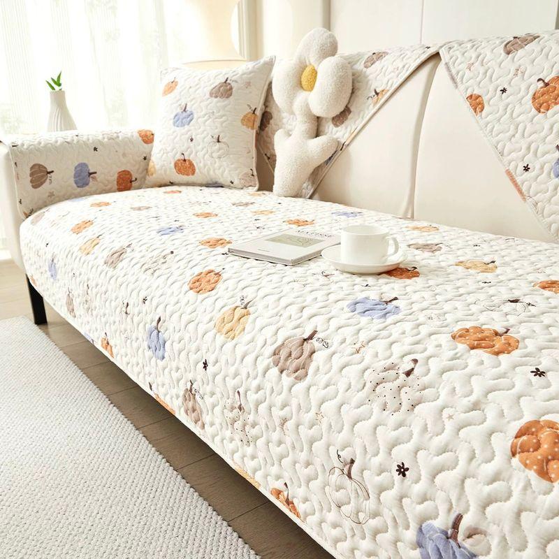 

Свежая хлопковая подушка для дивана в клетку в скандинавском стиле Instagram, всесезонная нейтральная нескользящая ткань, чехол из чистого хлопка, полотенце Pumpkin 45*45 pillow case single coreless