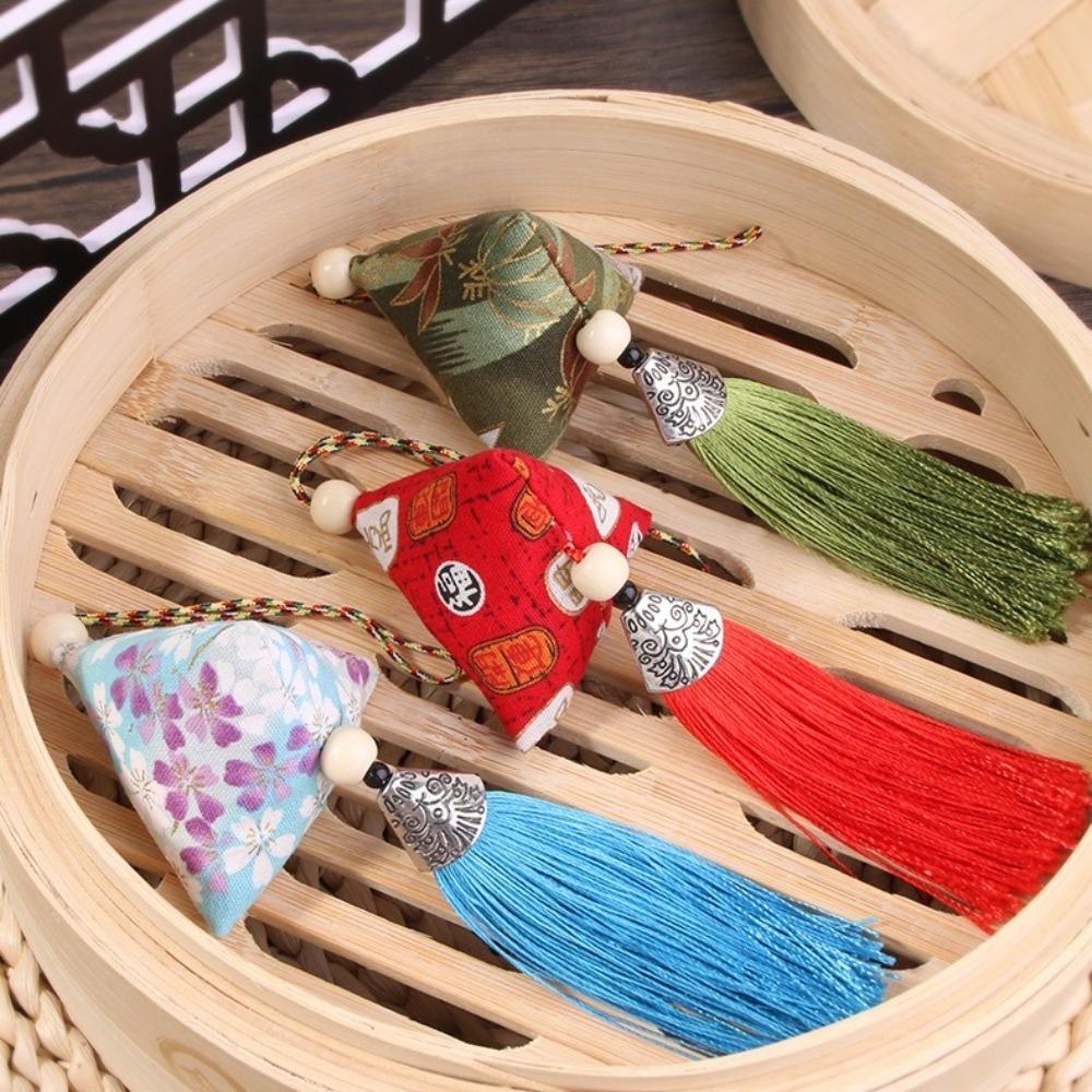 1/2 Stück Abweisend Auto Quaste Anhänger Amulett Segen Quaste Beutel Stickerei Kordelzugbeutel