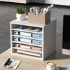 VEVOR Literature Organizers, 5 Compartments Office Mailbox with Adjustable Shelves, Wood Literature Sorter 35.3 X 30.5 X 33.0 Cm for Office, Home