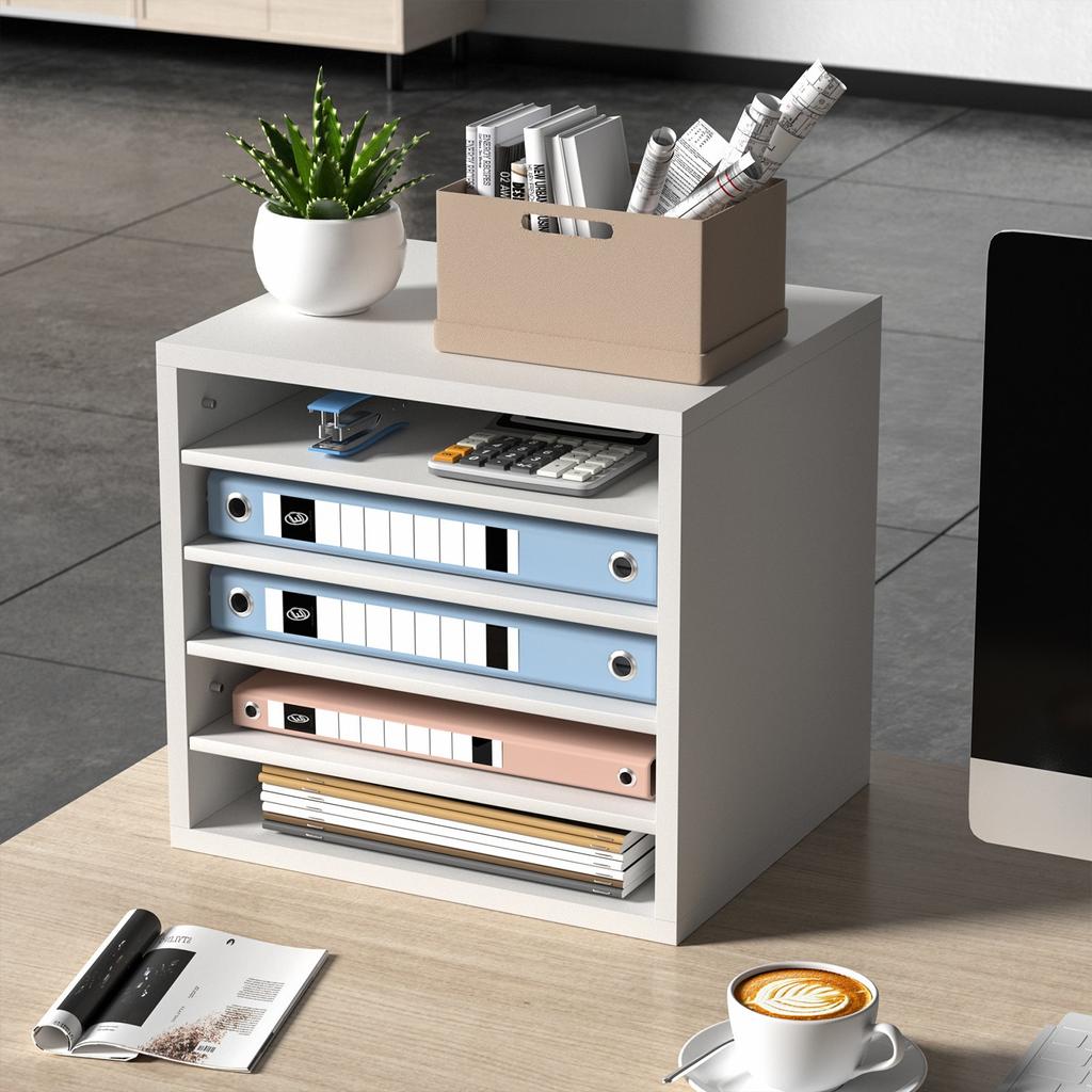 VEVOR Literature Organizers, 5 Compartments Office Mailbox with Adjustable Shelves, Wood Literature Sorter 35.3 X 30.5 X 33.0 Cm for Office, Home