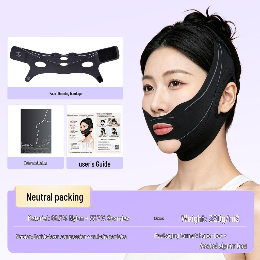 Face Sculpting Mask - Firming Face Band for V-Shape, Nasolabial Fold Correction, and Slimming