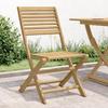 VidaXL Set of 4 Folding Garden Chairs, Seats with Backrest, Outdoor Patio Terrace Furniture, Modern, Solid Wood 365740