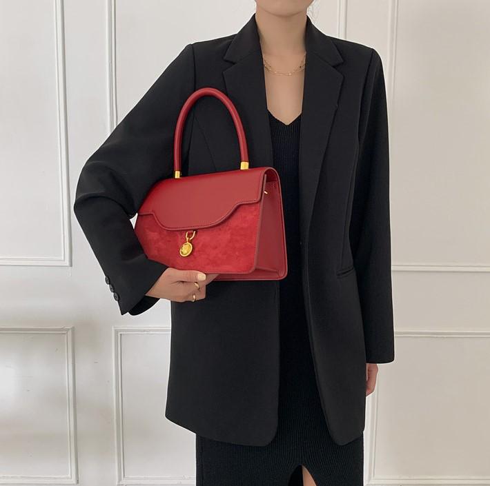 Damen Rote Brauthandtaschen 2024: Hochzeits-Modetaschen mit großer Kapazität