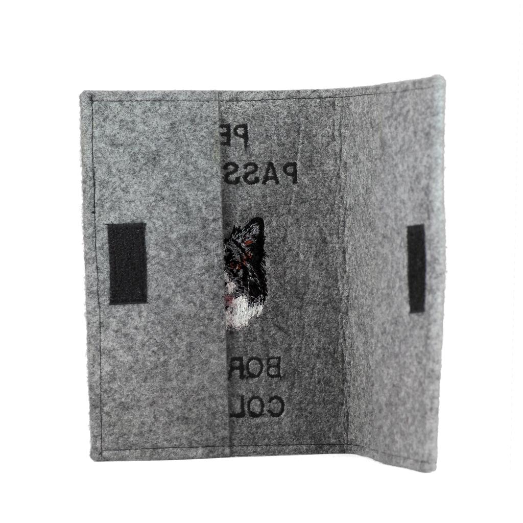 Border Collie - Dog passport case, document case, gift for the traveller from the Art-Dog brand