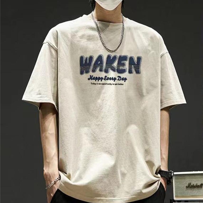 Summer Men T-shirts Cotton Short Sleeve T Shirt Comfortable Fabric Sportwear White Black Top