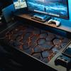 3D Abstrakte Geometrie Mauspads XXL Großes Gaming Genähte Kanten Schreibtischunterlagen HD Rutschfest Computer Tastatur Schreibtischmatte Laptop Mauspads