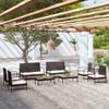 Day and Night - Day and Night Garden Furniture Set 8 Pieces and Black Synthetic Rattan Cushions
