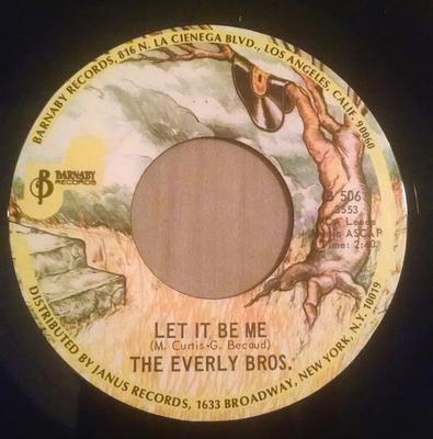 7inch Record EVERLY BROTHERS  Let It Be Me  Since You Broke My H B506 Barnaby Records US Pop Used