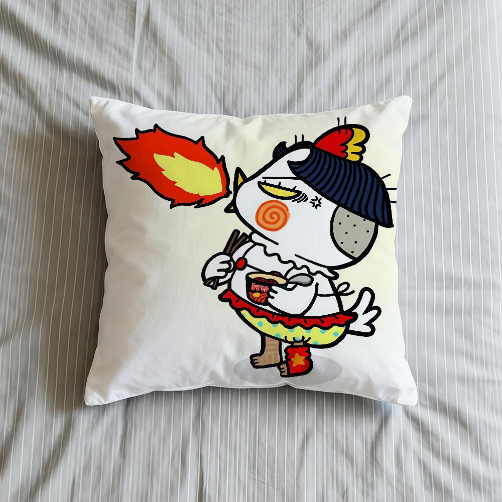 

Kwaii Cushion Cover Soft Case Anime R-RamenS Sofa Living Room Logo Home Comfortable Office Decor Protective Pillow B-BuldakS 30cmx30cm