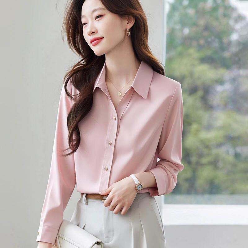 Women's Pleated Placket Long-Sleeve Shirt