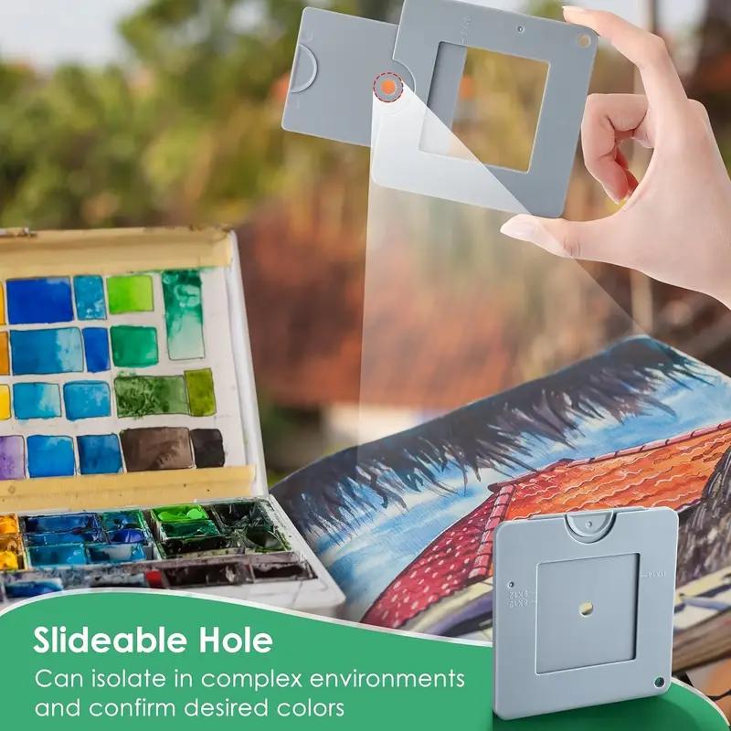 Portable Plastic Artists Viewfinder Multifunction Drawing Gadget View Catcher Aid Artists Composition Tools Photo Viewfinder