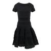 ALAIA [Domestically Authorized] AA9R2187CM626 Crinoline Flare Fine Knit Mini Skater Dress / dress 38 blackUsed