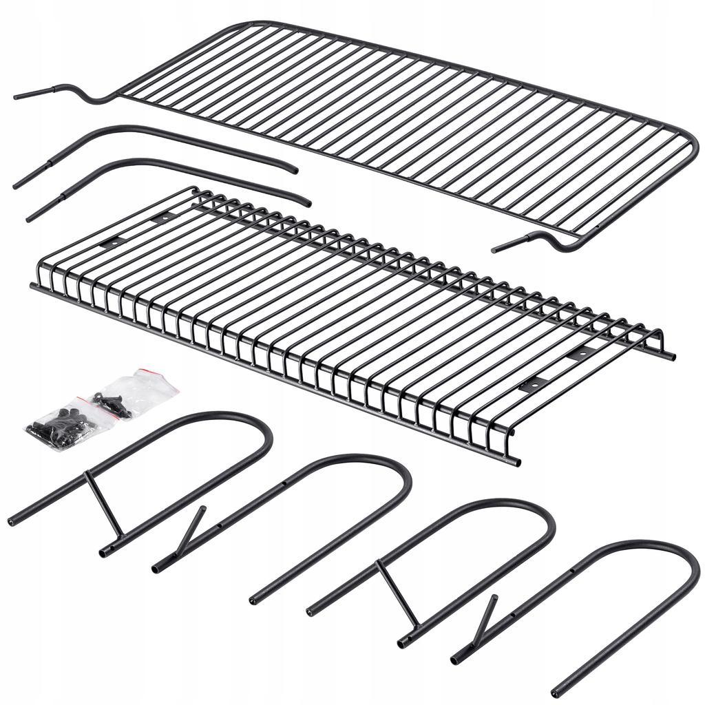 KADAX Gartenbank Parkbank mit Rückenlehne Metall für Terrasse Stabil Schwarz