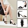 Women Sandals 8cm Open Toe High Heels Gladiator Sexy Buckle Strap Sandal Thick Heel Casual Ladies Wedding Shoes
