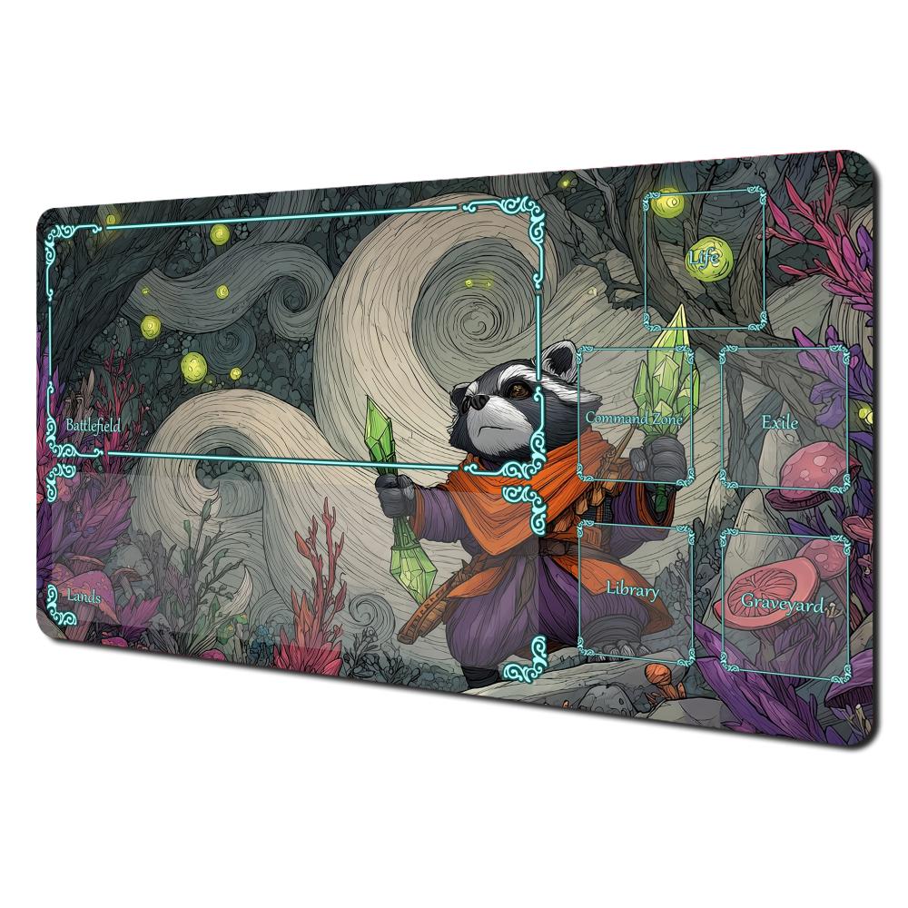 AntiSlip Stain Proof PTCG PlaymatRamen Art Card Game Mat Durable Gaming Desk Pad for Players