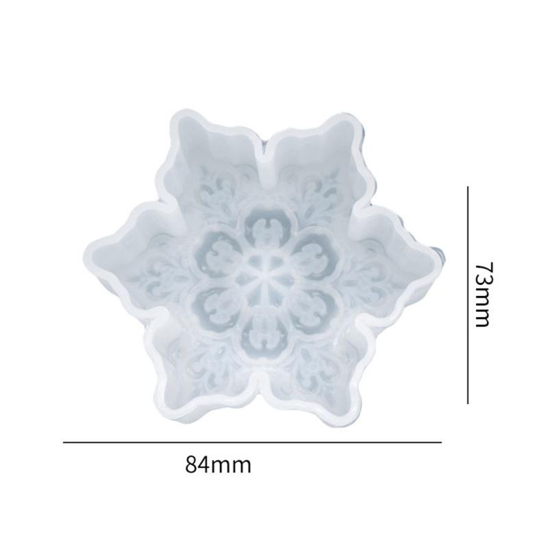 2026 Christmas Silicone Snowflake Mold Candle Soap DIY Aromatherapy Plaster Candle Decorating Mould Candy Chocolate Making Tools