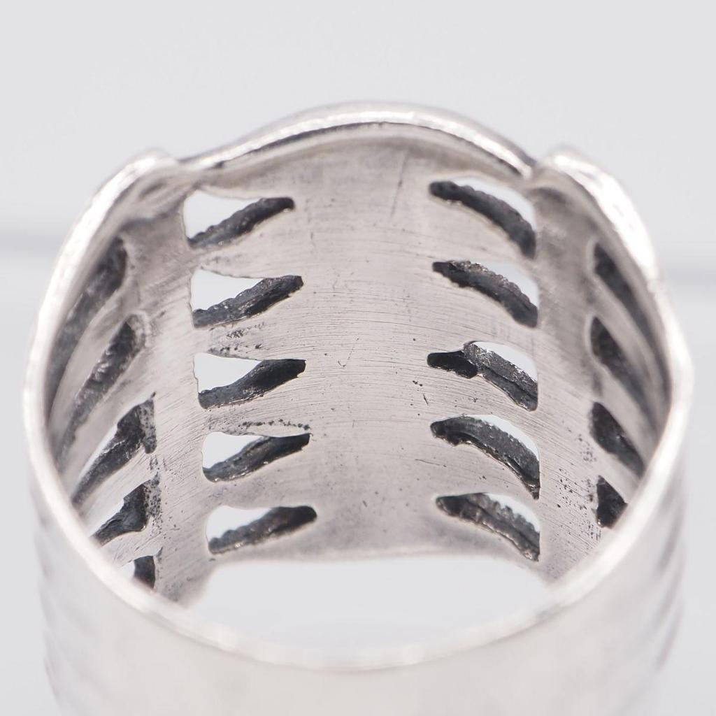 Used X941 Marcasite Marcasite 925 Engraved Ring Design Silver Ring Vintage No. 14