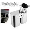 Stainless Steel Car Dual Outlet Exhaust Pipe Muffler Tip Rear Tail Throat for Toyota Alphard