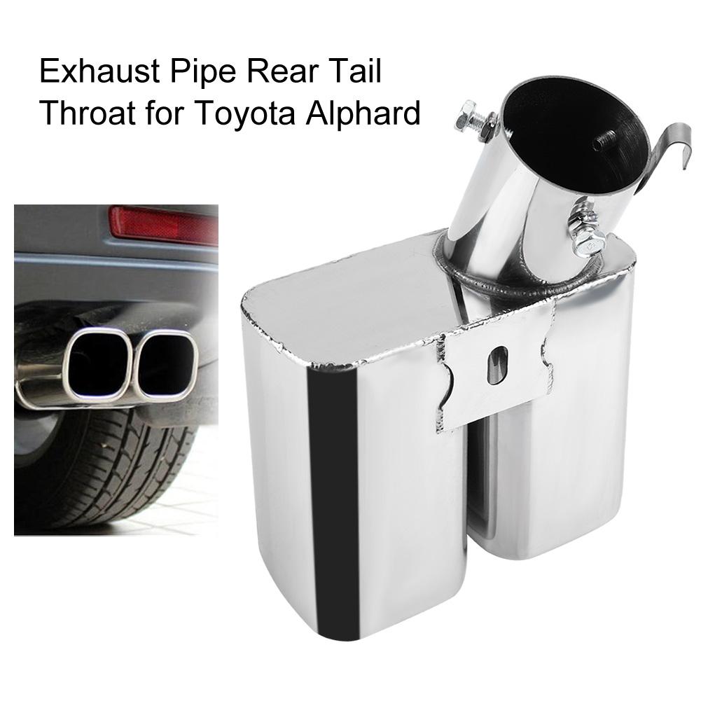 Stainless Steel Car Dual Outlet Exhaust Pipe Muffler Tip Rear Tail Throat for Toyota Alphard