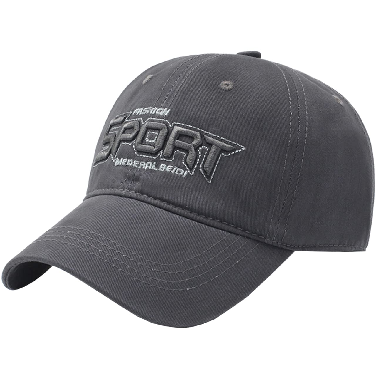 

English SPORT Simple CA497 [White Fang] Hat, Letters, Logo, Cap, Design, Stylish, Men s, Women s, (Gray) сірий колір