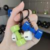2025 Novo Chaveiro de Barra de Haltere Chaveiro de Haltere de Silicone Presentes de Academia Para Amantes de Academia Presente para Treinador de Fitness Pingente de Chave de Carro para Mochila