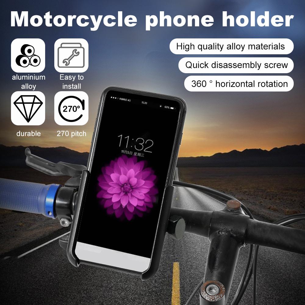 Aluminum Alloy Motorcycle Bicycle Mobile Phone Holder GPS Bracket Mounting Clip Multi-specification Mobile Handlebar Bracket