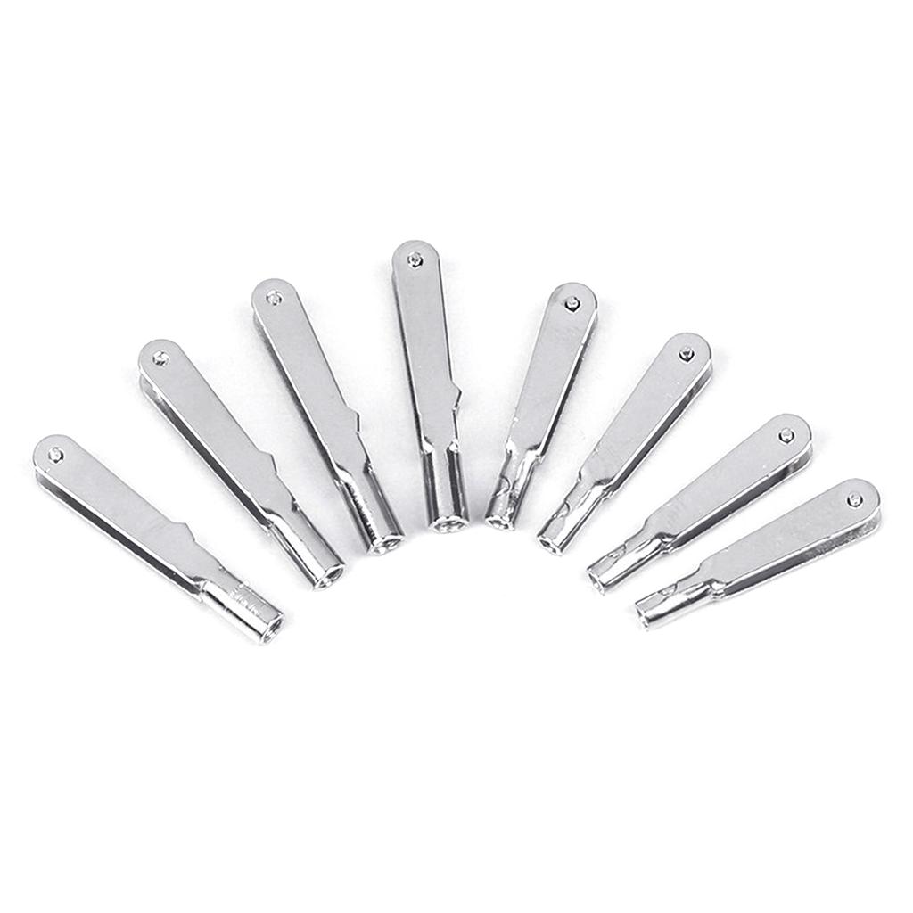 Precisions Aircraft Model Metal Clevis Set, 10Pcs Chuck Pull Rod Connectors Clamp Servo Rod Fittings