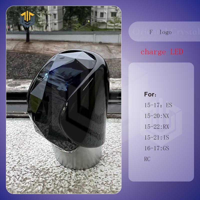 LED Seven Color Luminescence Crystal Gear Shift Knob Suitable for Lexus 15-17 ES 15-20 NX 15-22 RX 15-21 IS 16-17 GS RC Crystal
