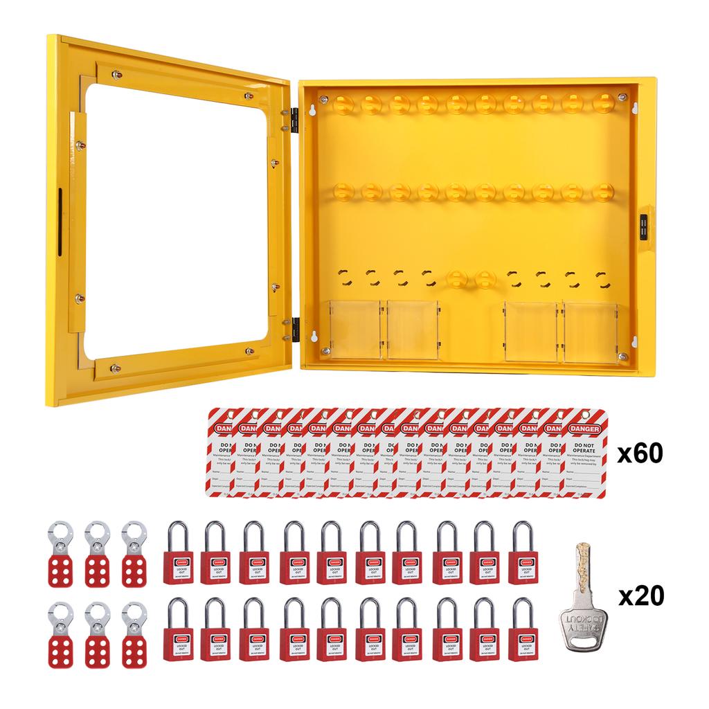 Lockout Tagout Station with Loto Devices Lock Out Tagout Padlock Station Include Safety Padlocks Lockout Hasp Lockout Tags