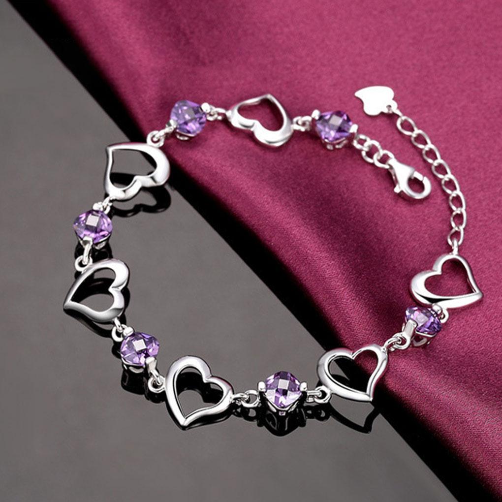 Heart Beaded Copper Bracelet Bohemian Adjustable Women Teens Crystal Bangle Girlfriend Wedding Anniversary Jewelry Office