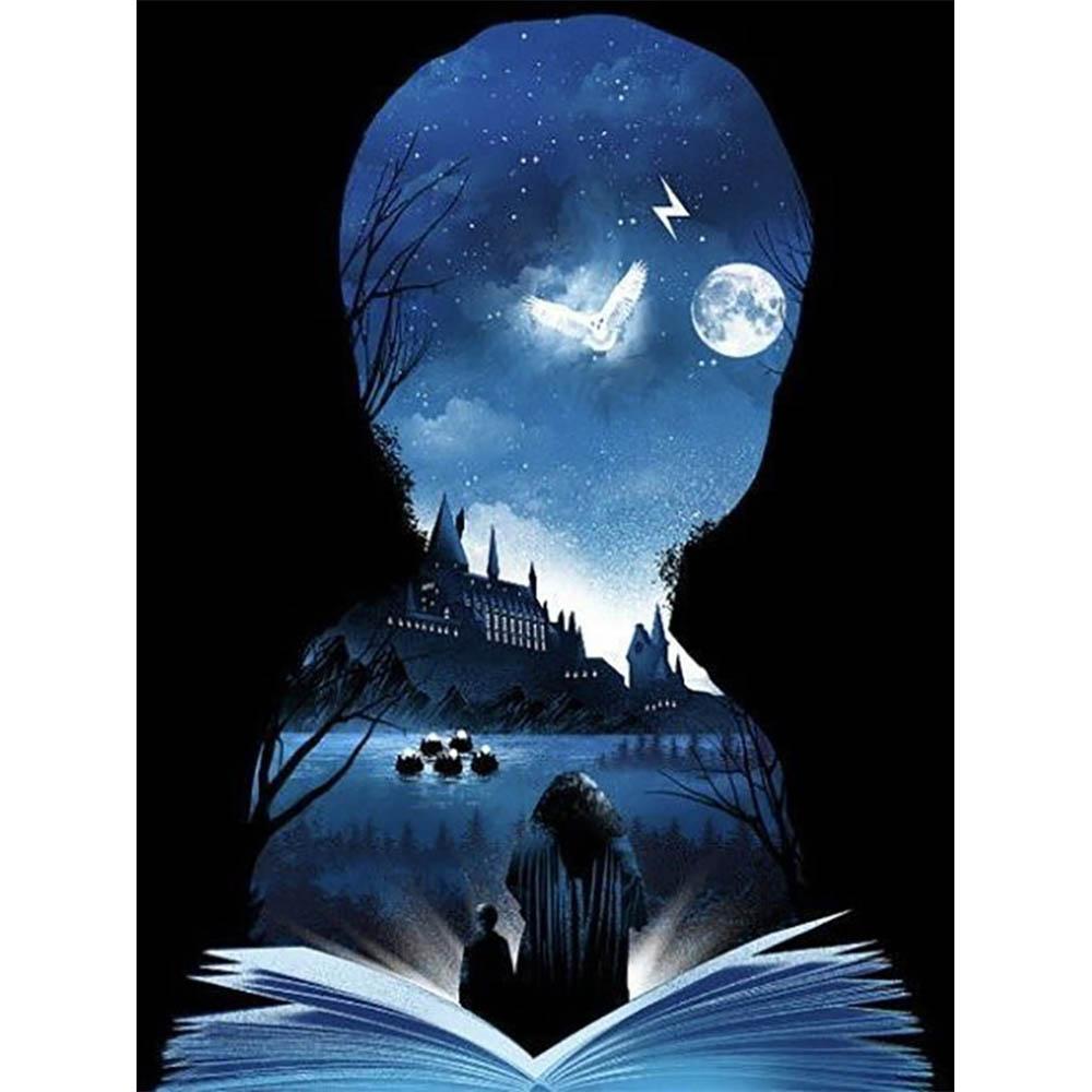 5D DIY Harry Potter Set Crafts Cross Art Stitch Mosaic Diamond Painting Magic School Decor Pixel Room Home Garden Large