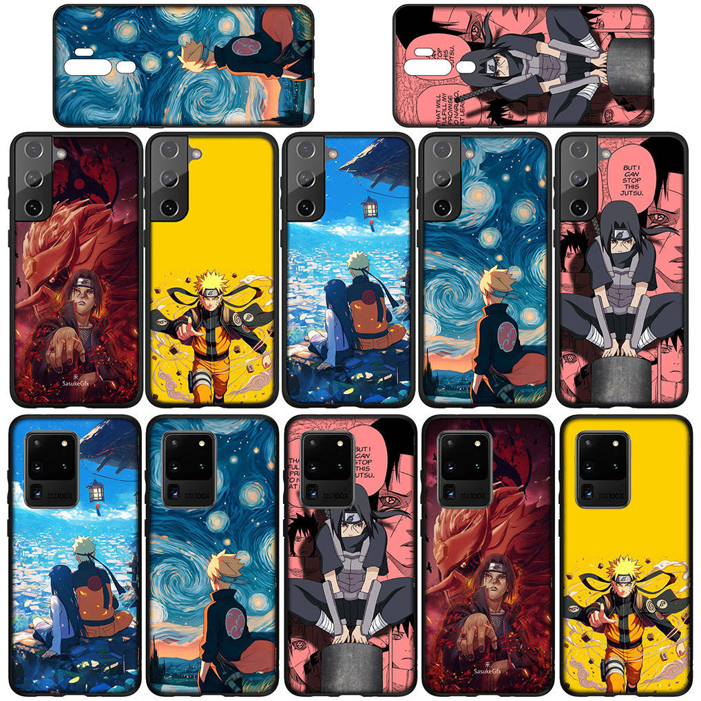 For Samsung Galaxy S24 S23 iPhone 16 15 14 Xiaomi Redmi Note 13 12 11 10 8 Plus 9 Pro Max X XR Phone Case Anime Uchiha Sasuke Naruto OPPO Huawei Cover