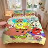 3Pcs Spongebob Squarepants Adventure Bedding Sets For All Sizes New 3D Printed Bed Cover Comforter Duvet Cover Pillowcase Bedroom Decoration