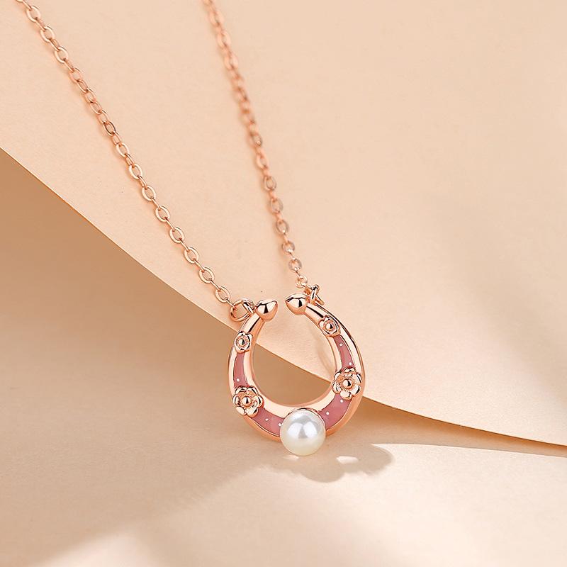 

Танциз S925 стерлингового серебра Роскошное индивидуальное ожерелье с подвеской женское классическое ожерелье прилива розового золота