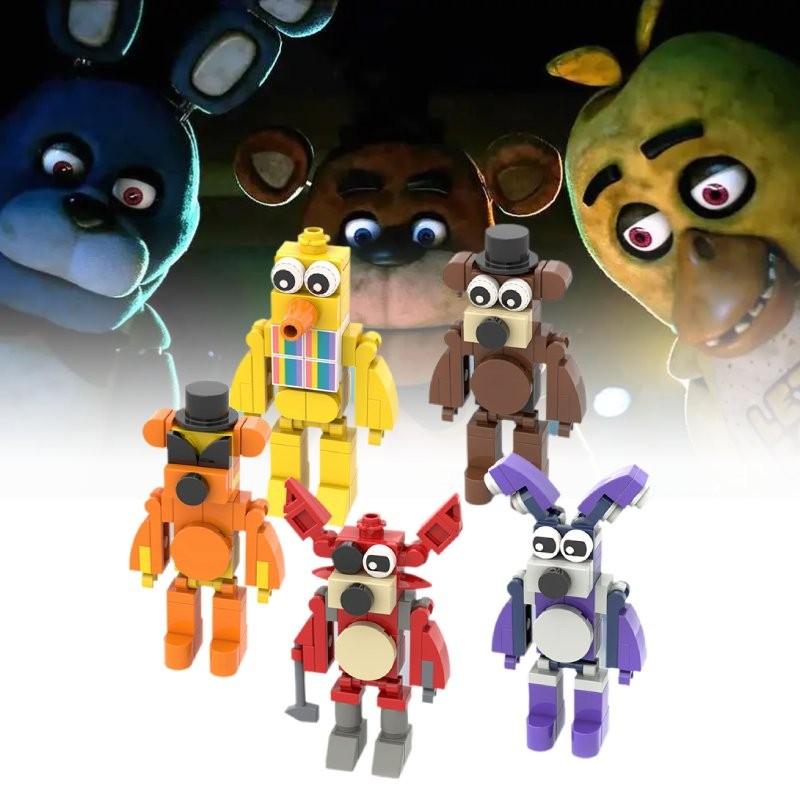 Nights At Five Freddys 5pcs Assembling Building Blocks Toys Decoration Tabletop