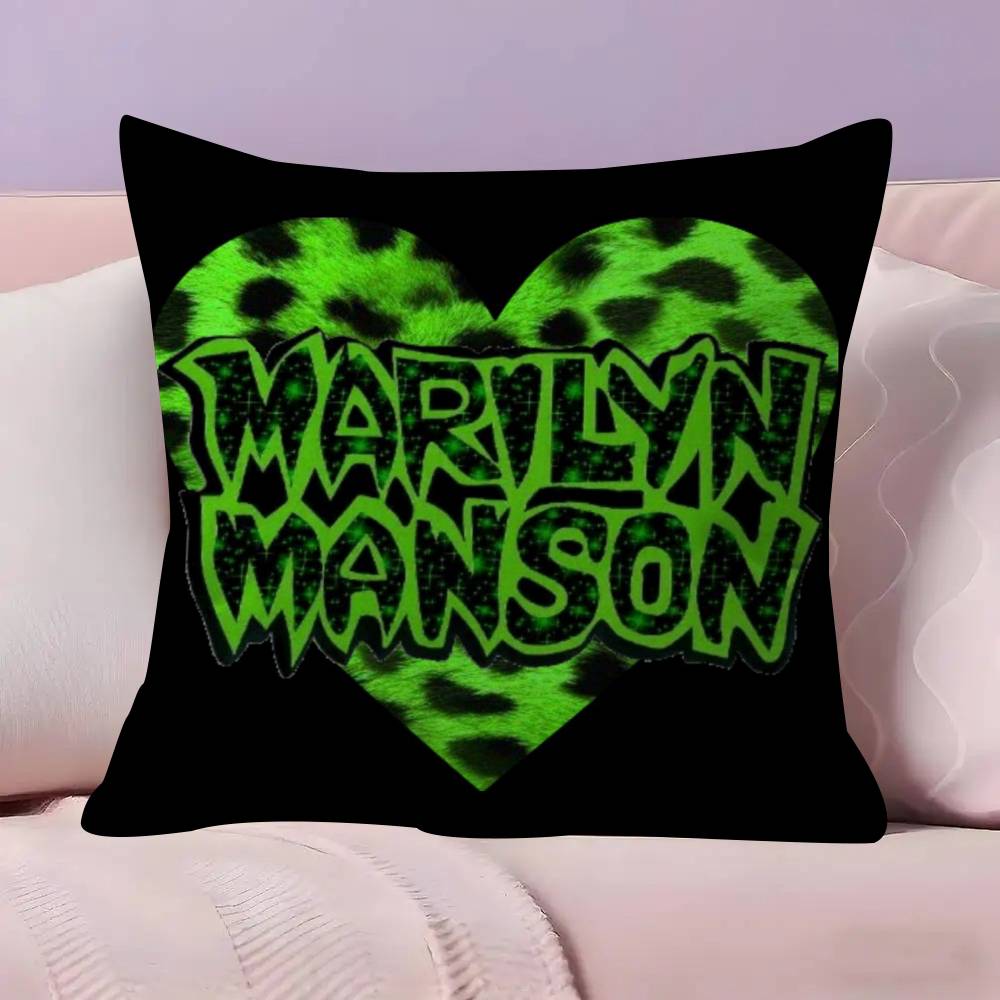 Classic Rock Band M-Marilyn M-Manson Cushion Cover Decorative Pillow Sofa Home Decor case pillow cases