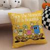Retro Pop Cartoon Food Cushion Cover Throw Pillow Cover Hidden Button Durable Polyester Chair Cushion