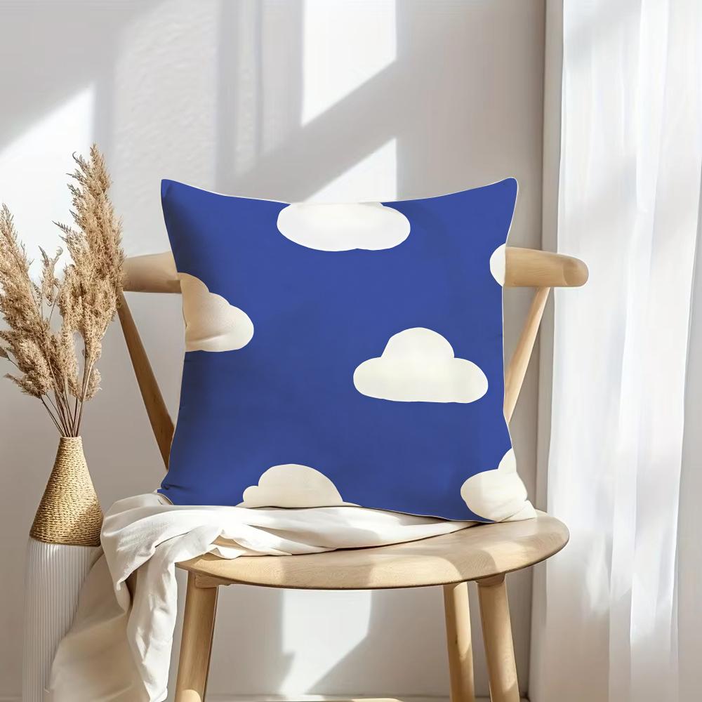 Fashion Clouds Cushion Cover Soft Plush Throw Pillow Cover | Double-Sided Decorative Cushion Case | Sofa Bedroom Home Decor