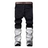 European And American New Cut Denim Jeans With Men'S Ripped Cuffs And Zipper Coating