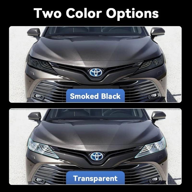 For TOYOTA CAMRY 2018- Car Headlight Protective Film TPU Pre Cut Anti-Scratch Headlight Vinyl Film Accessories