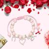 Lightweight Adjustable Chain Bracelet With Sparkling Star Elf Charm Faux Pearls Design For Casual Party Occasions