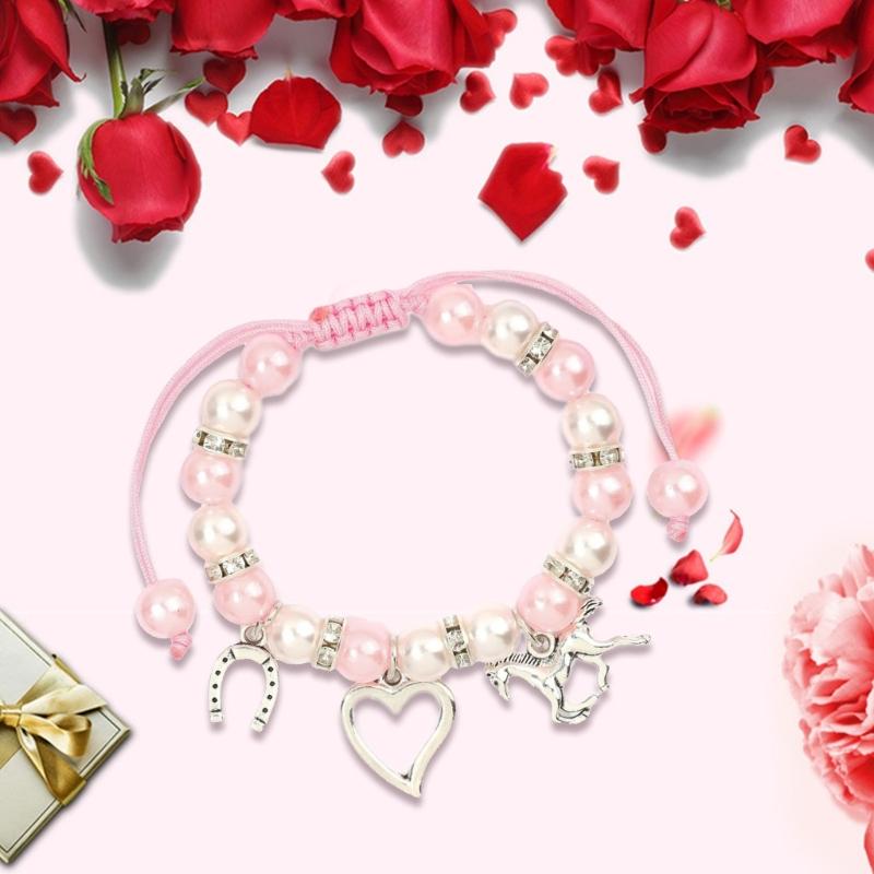 Lightweight Adjustable Chain Bracelet With Sparkling Star Elf Charm Faux Pearls Design For Casual Party Occasions