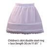 Girls' 2 Hoops Petticoat Half Slips Flower Girls Crinoline 11.8 Inch Short Skirts Lace Hem for Ball Gowns 1-9 Year Old